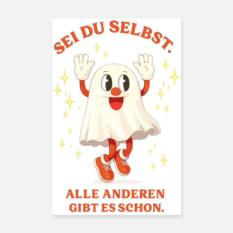 Be Yourself Glittering Ghost Poster 8" x 12" (20x30 cm)