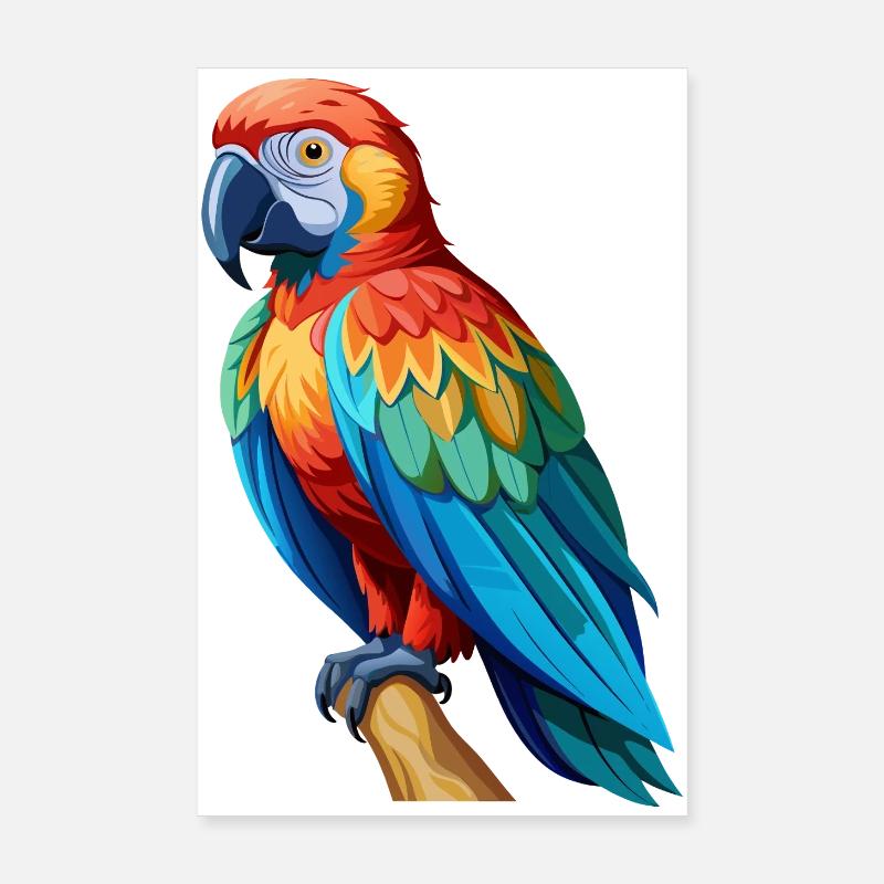 Parrot Poster 8" x 12" (20x30 cm)