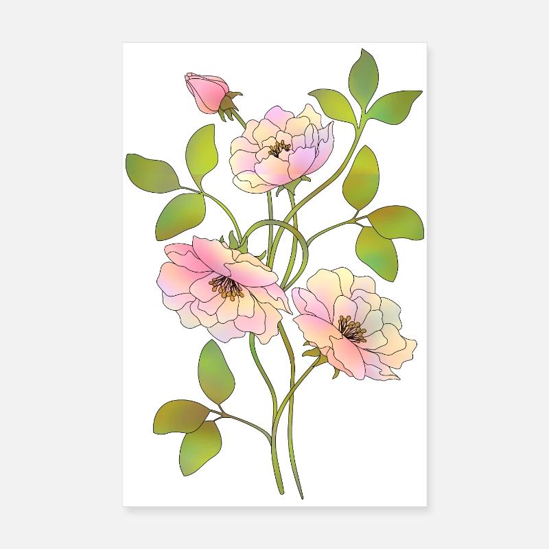 Blomster Poster 20x30 cm