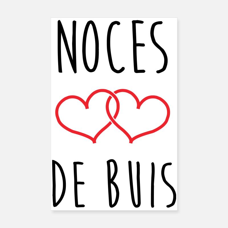 Noces de Buis 56 ans de mariage Poster 20 x 30 cm