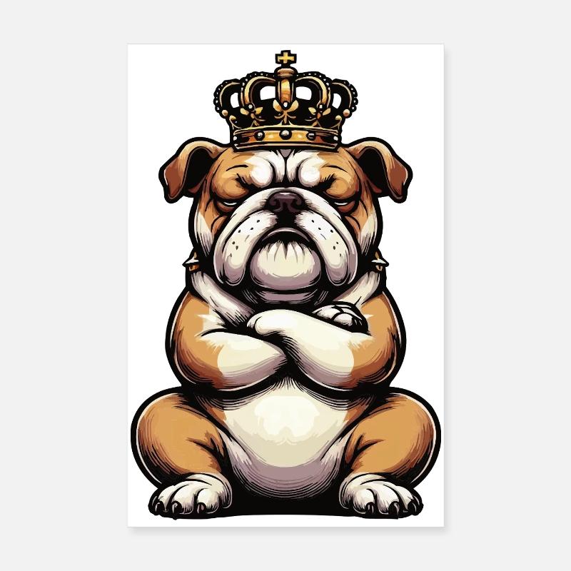 Bouledogue anglais Bully Bully Propriétaire Bullyfan Poster 20 x 30 cm