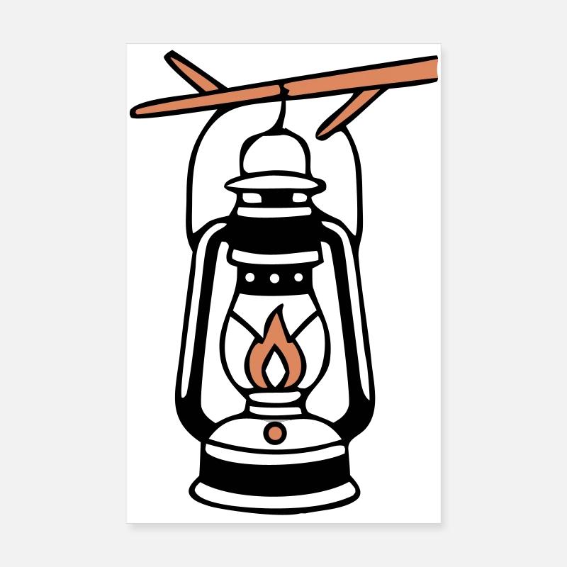 Forêt de Lantern Branch Bushcraft Poster 20 x 30 cm