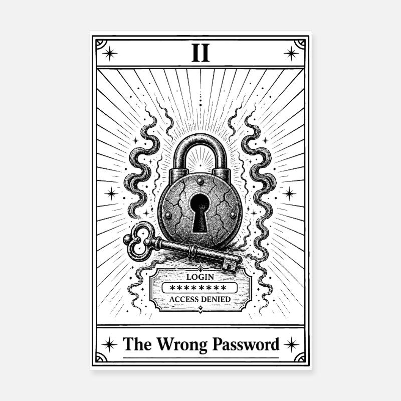 Incorrect password | Tarot Card Everyday Poster 8" x 12" (20x30 cm)