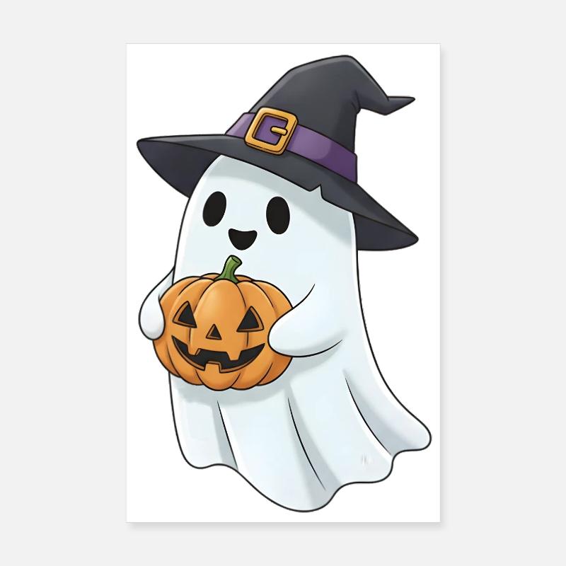 Ghost on Halloween Poster 8" x 12" (20x30 cm)
