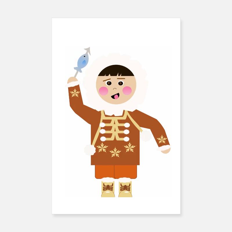 eskimo - Poster 20x30 cm - Weiß