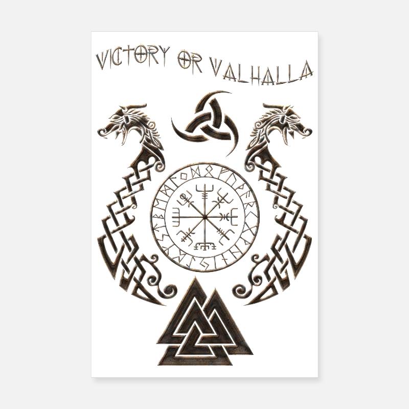 Viking symbol - Poster 8" x 12" (20x30 cm) - white