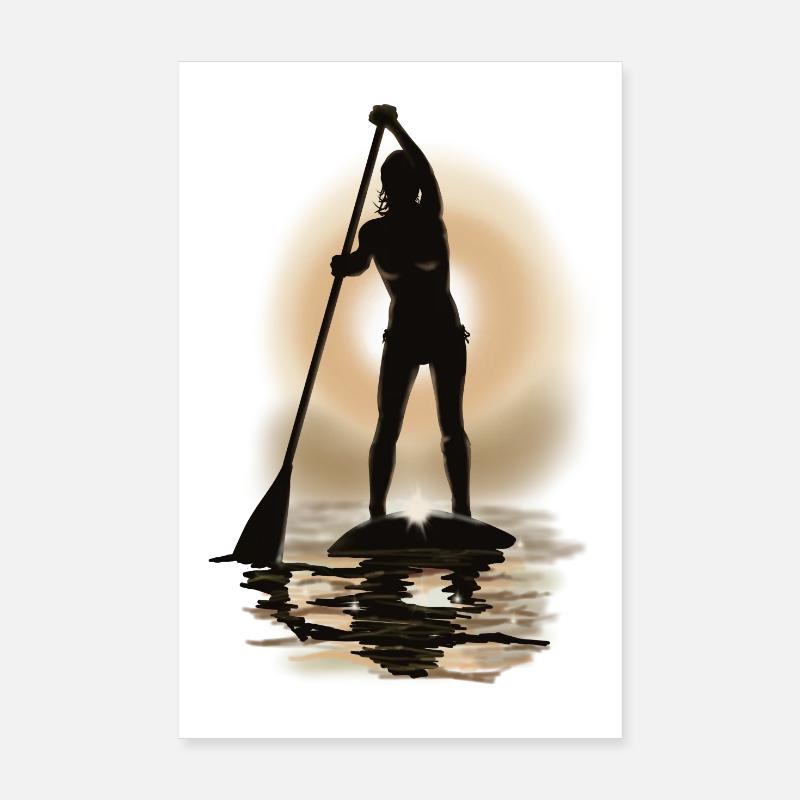 paddle boarding Poster 8" x 12" (20x30 cm)