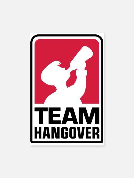 team logo hangover - Poster 20x30 cm - Weiß - Vorne