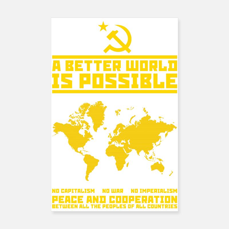 A better (communist) world Poster 8" x 12" (20x30 cm)