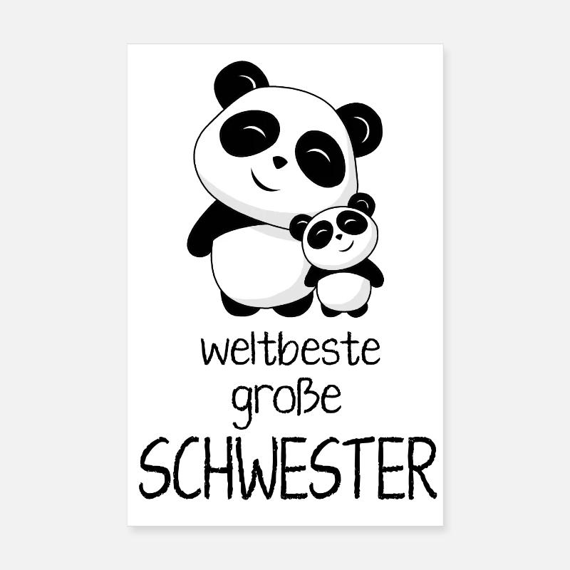 Weltbeste grosse Schwester Poster 20x30 cm