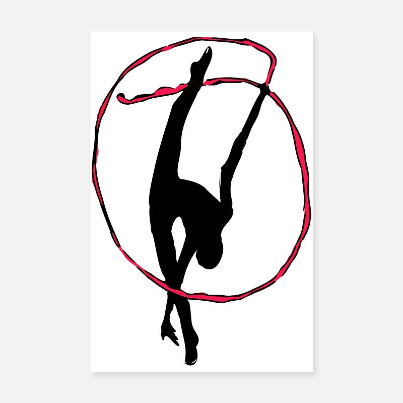 Gymnastique rythmique - Poster 20 x 30 cm - blanc