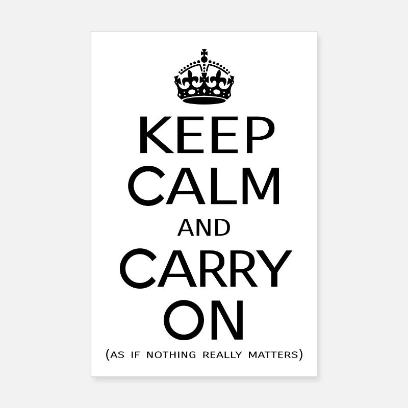 Keep calm [black] Poster 8" x 12" (20x30 cm)