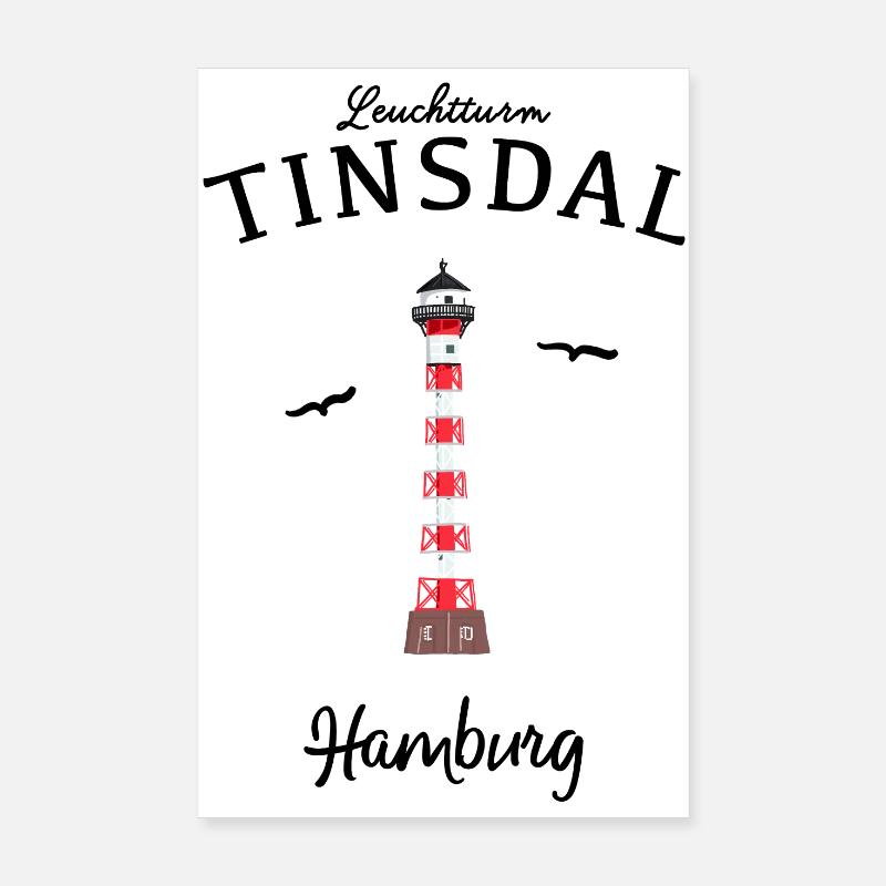 Hambourg, phare de Tinsdal Poster 20 x 30 cm
