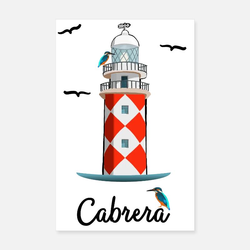 Cabrera, Île des Baléares, zone protégée, phare Poster 20 x 30 cm