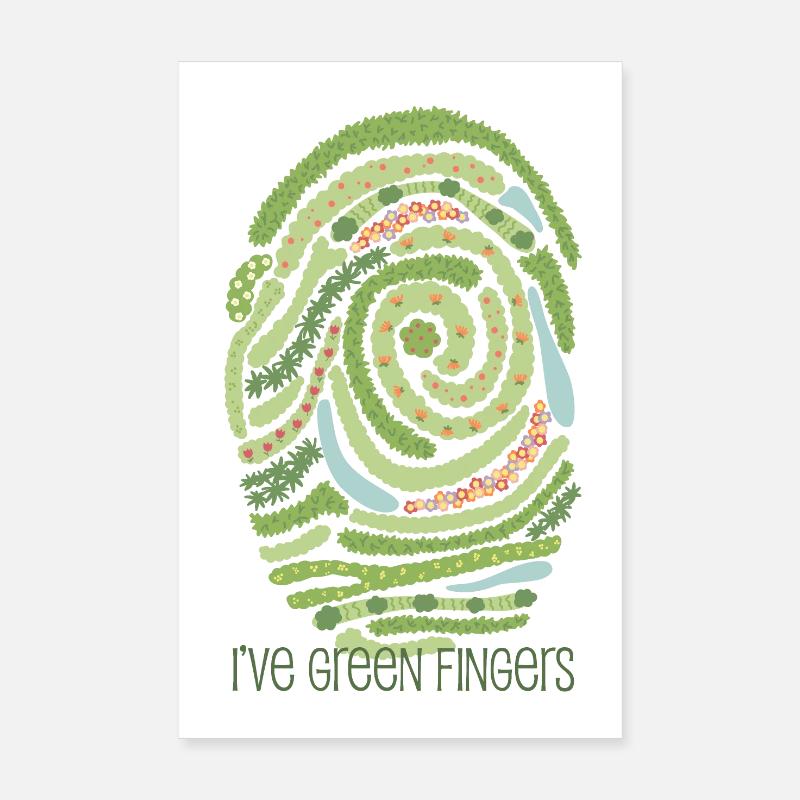 Garden fingerprint Poster 8" x 12" (20x30 cm)