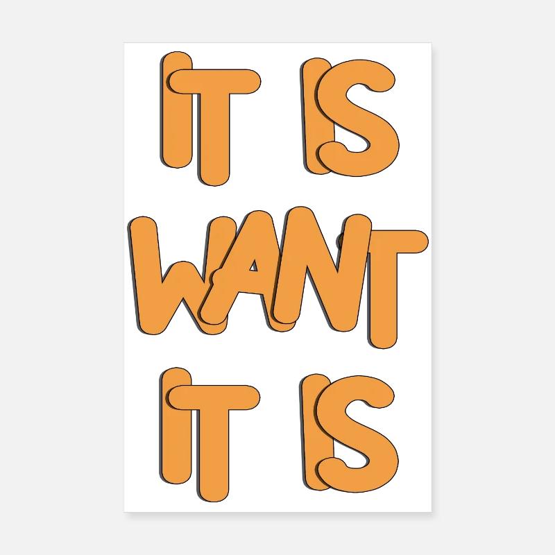 Conception typographique expressive et audacieuse - Poster 20 x 30 cm - blanc