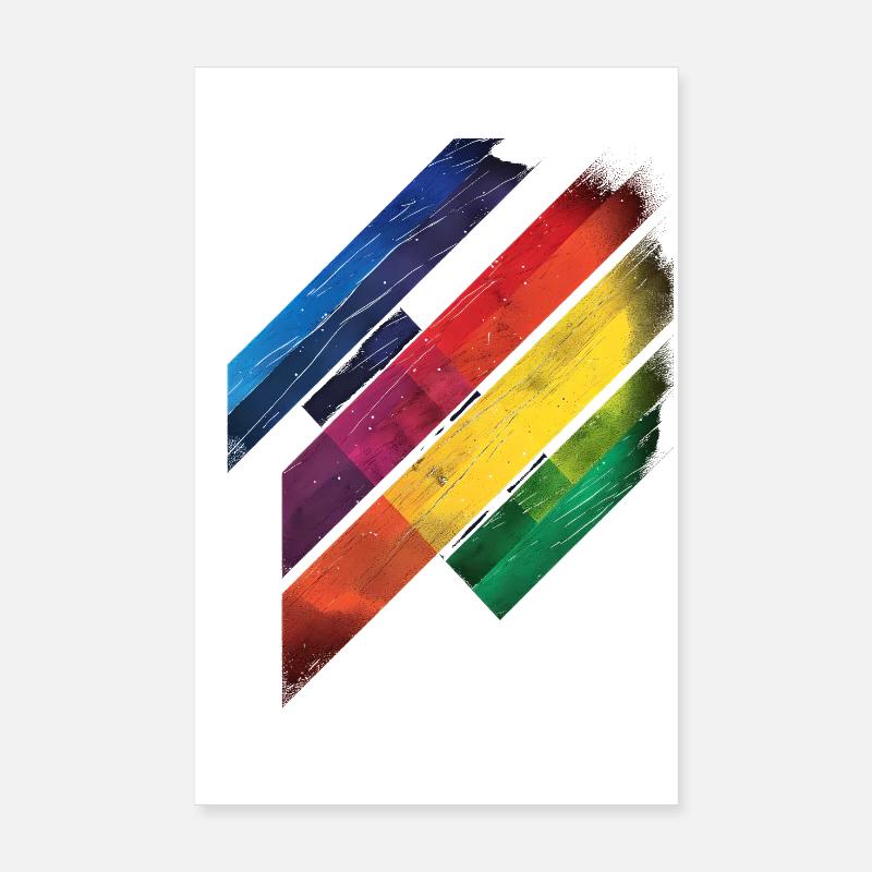 Abstrait Rainbow Pride Tornado Design - Vibrant Poster 20 x 30 cm
