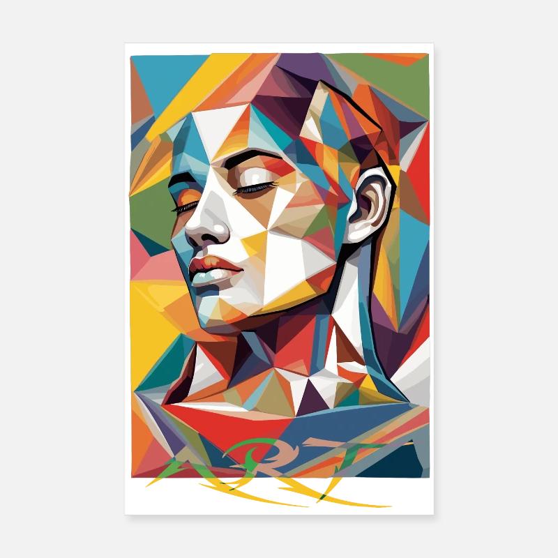 Moderne Gesichts Kunst Poster 20x30 cm