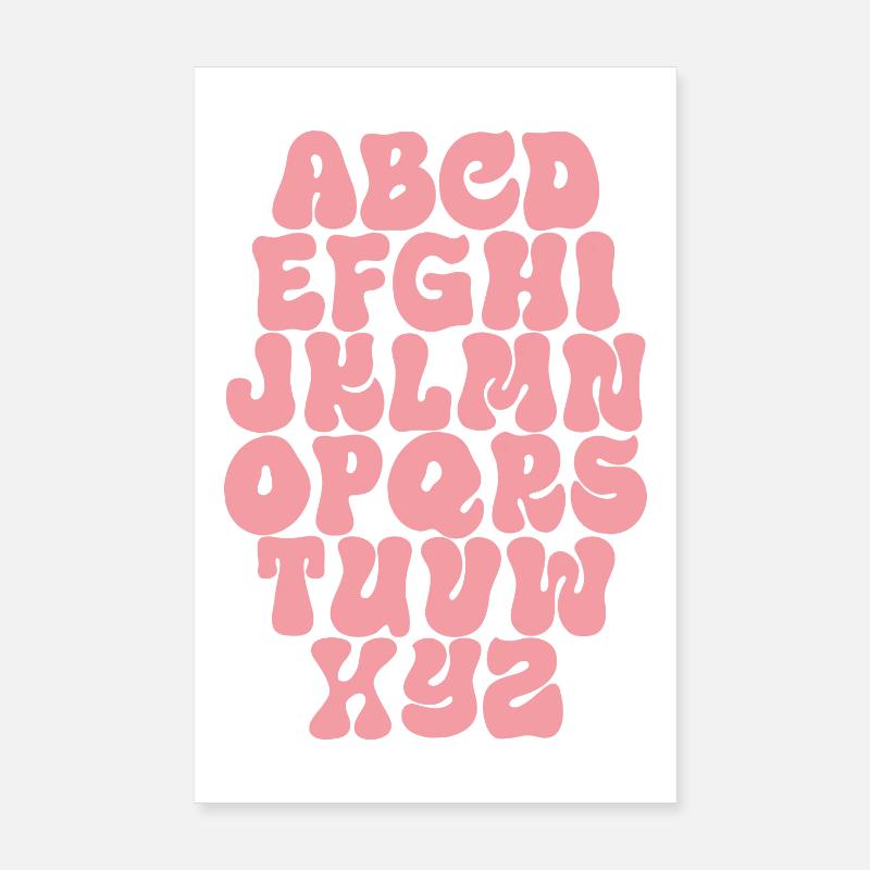 Letters ABC Alphabet Poster 8" x 12" (20x30 cm)