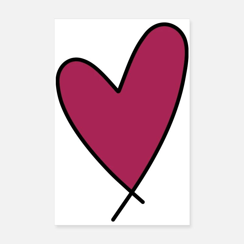 Heart Poster 8" x 12" (20x30 cm)