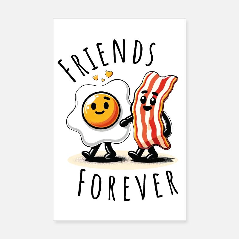 friends forever ham egg comic love Poster 20x30 cm