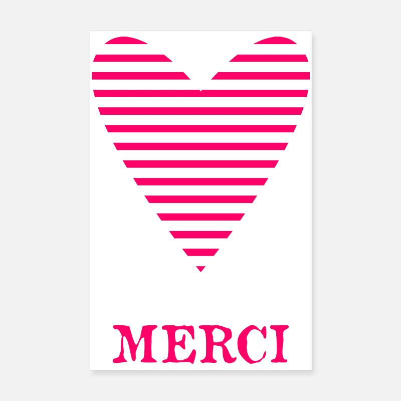 MERCI. MAÎTRESSE. MAÎTRE Poster 20 x 30 cm
