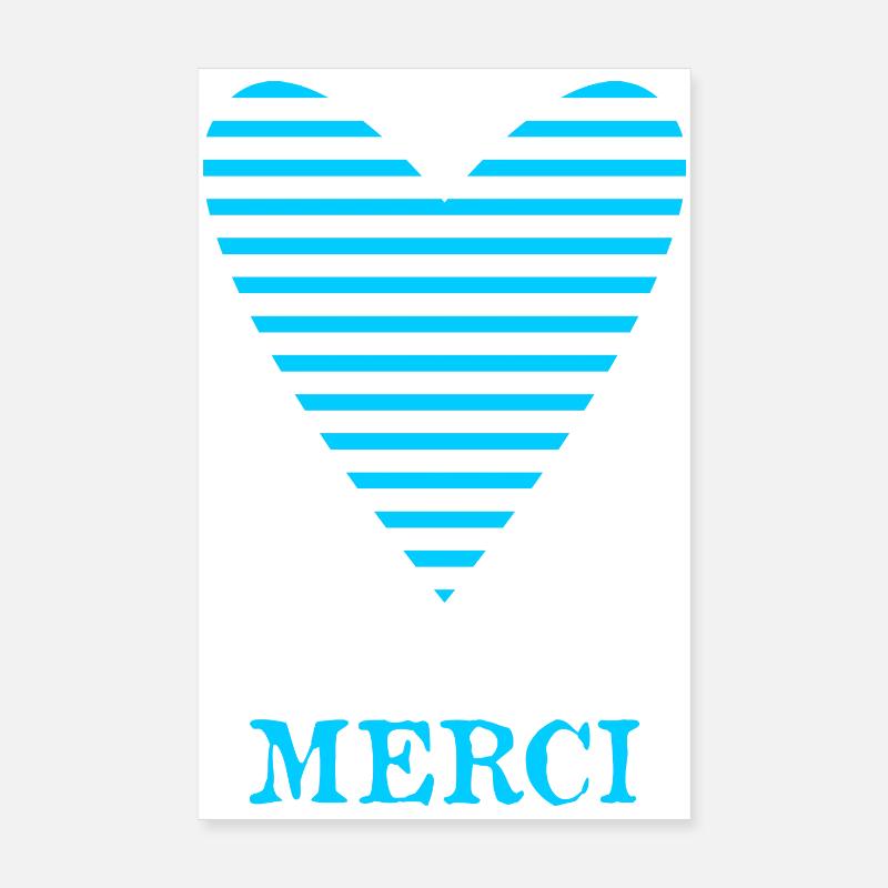 MERCI. MAÎTRESSE. MAÎTRE Poster 20 x 30 cm