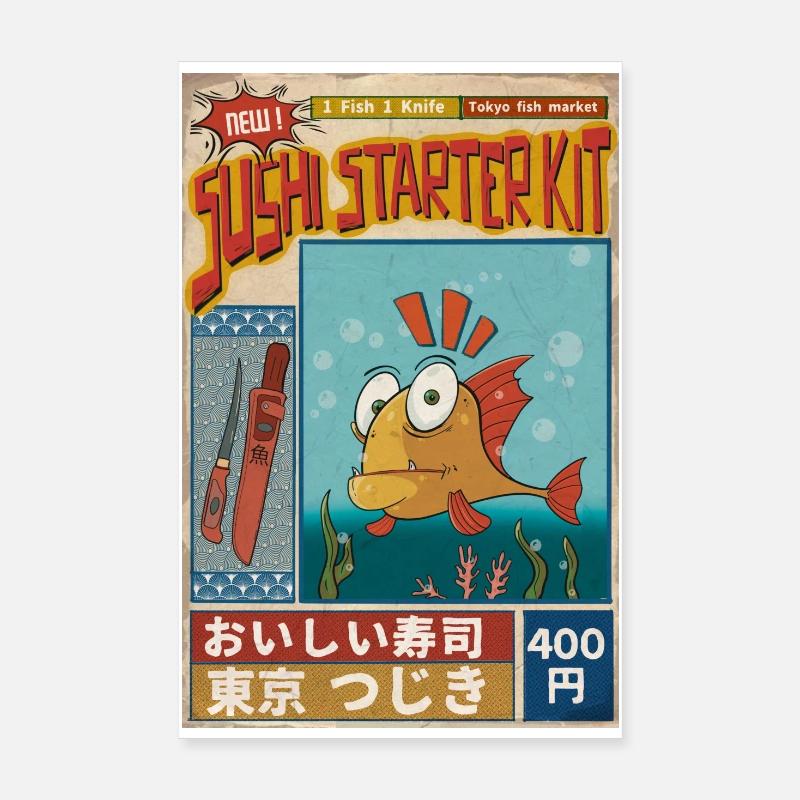 Affiche du kit de démarrage Sushi Poster 20 x 30 cm