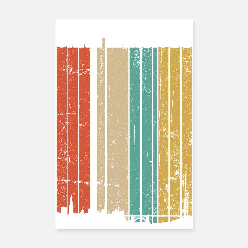 Horizon arc-en-ciel de San Francisco Poster 20 x 30 cm