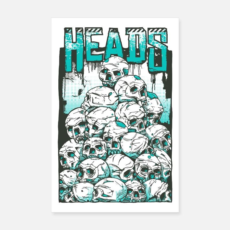 skulls Poster 8" x 12" (20x30 cm)