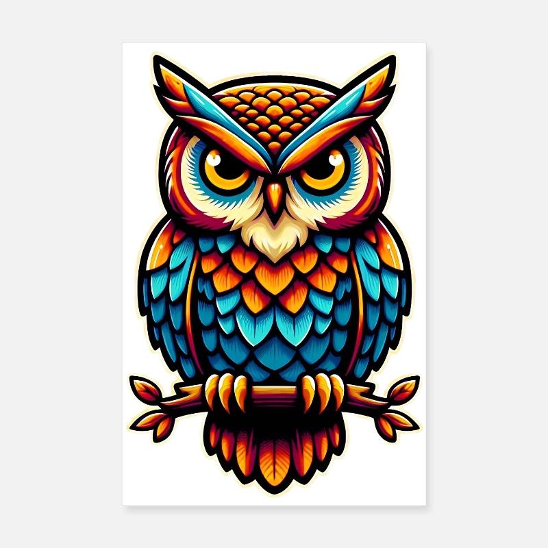 Eule Poster 20x30 cm