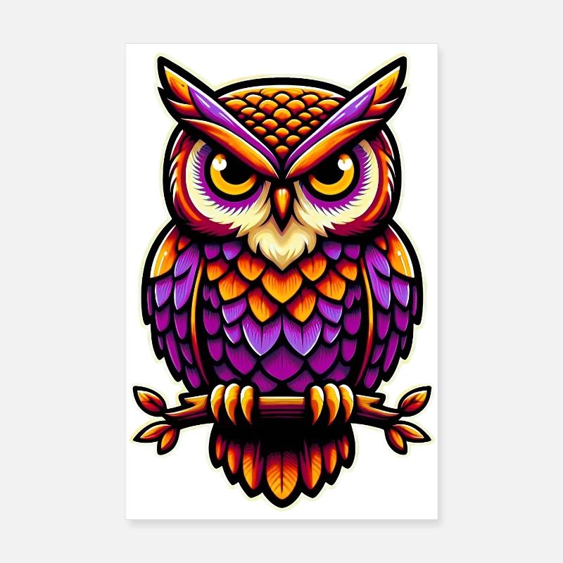 Owl Poster 8" x 12" (20x30 cm)