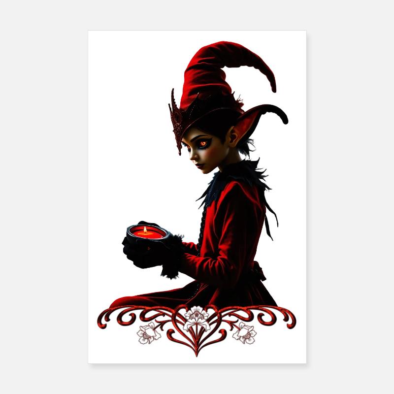 La sombre saison de Noël. Poster 20 x 30 cm