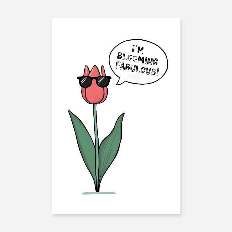 Floraison fabuleuse - Poster 20 x 30 cm - blanc