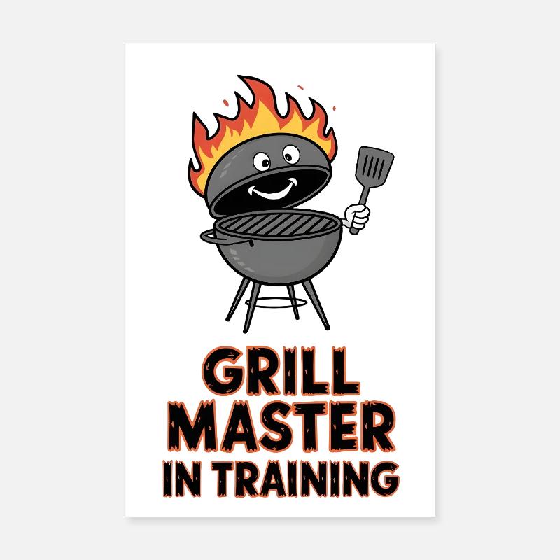 Grill Master in Training - Poster 8" x 12" (20x30 cm) - white