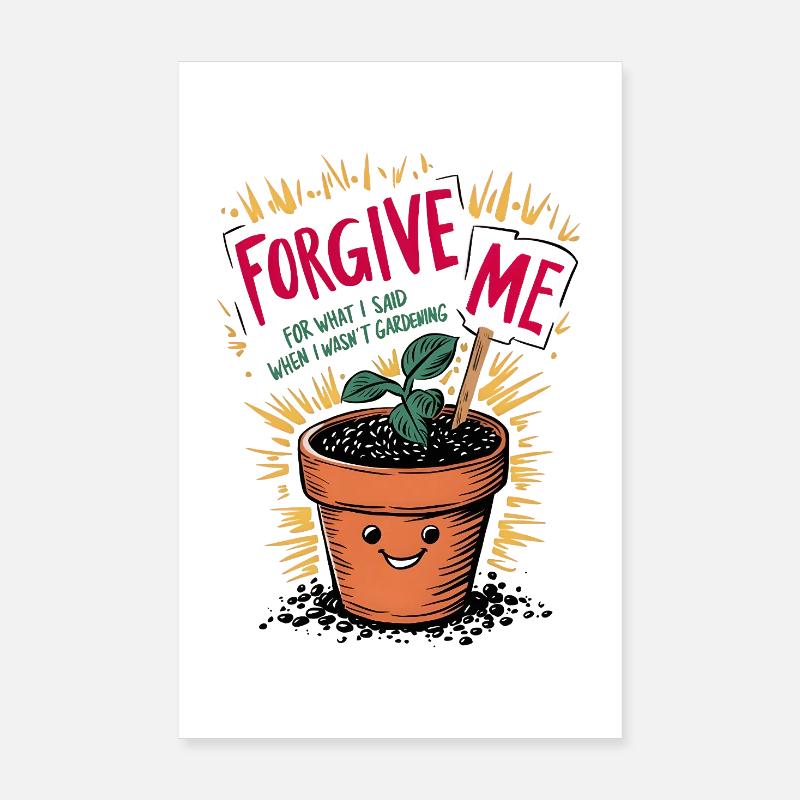 Excuses de jardin Poster 20 x 30 cm