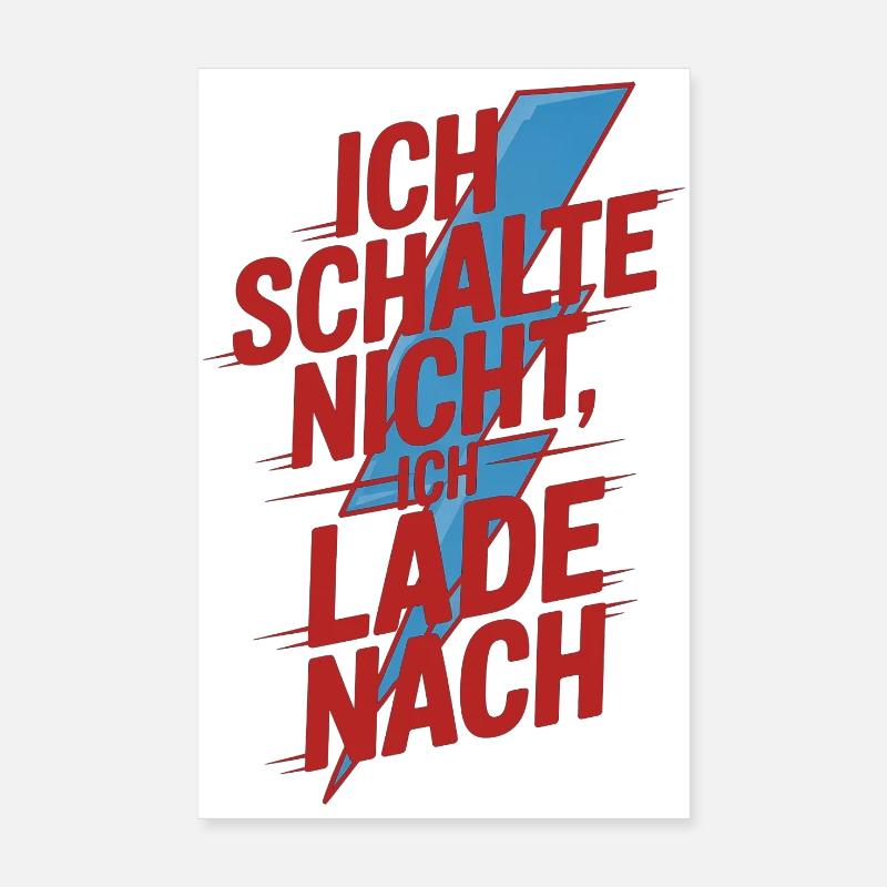 Je ne me déplace pas, je recharge Poster 20 x 30 cm