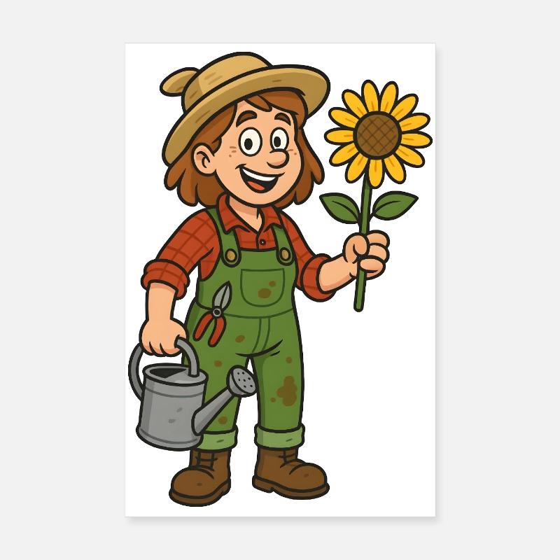 Gardener Poster 8" x 12" (20x30 cm)