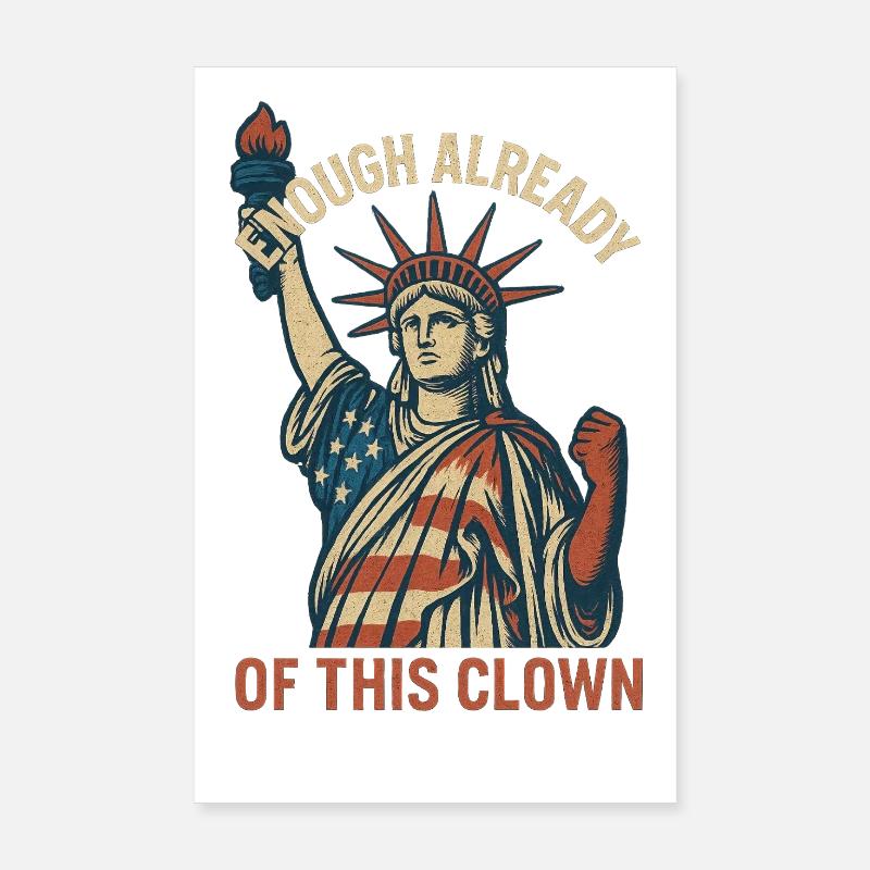 Genug von diesem Clown - Poster 20x30 cm - Weiß