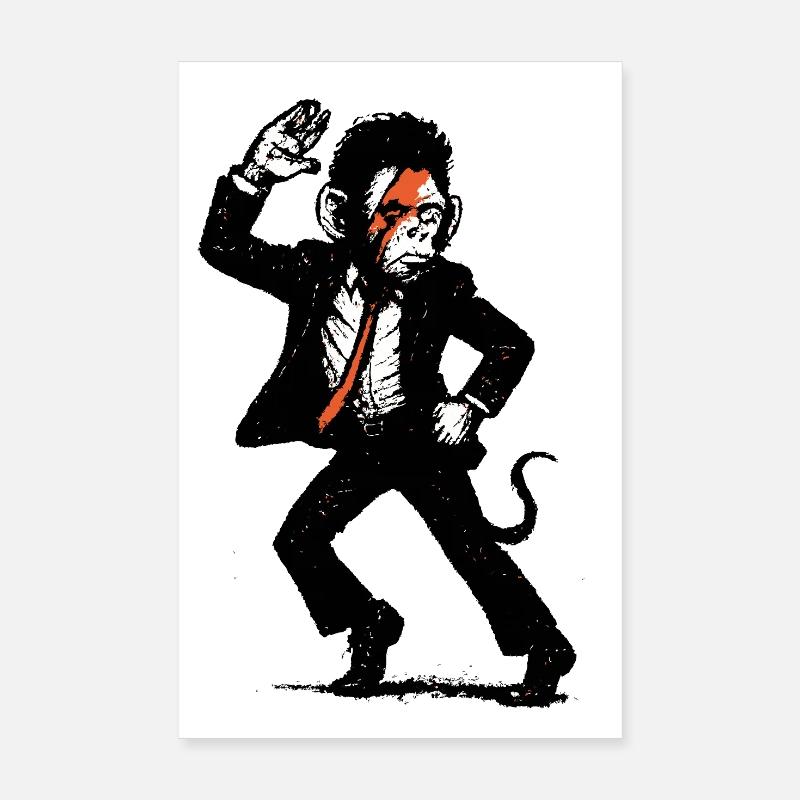 The monkey dance Poster 20x30 cm