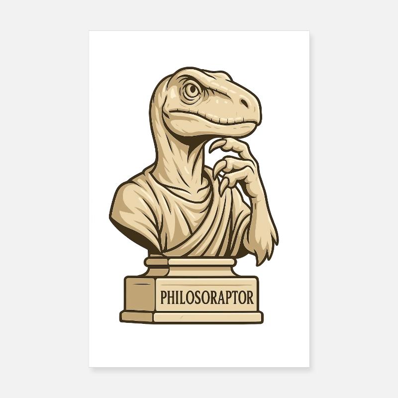 Philosoraptor - Poster 20x30 cm - Weiß