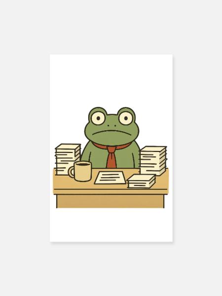 Business Frog - Poster 8" x 12" (20x30 cm) - white - Front