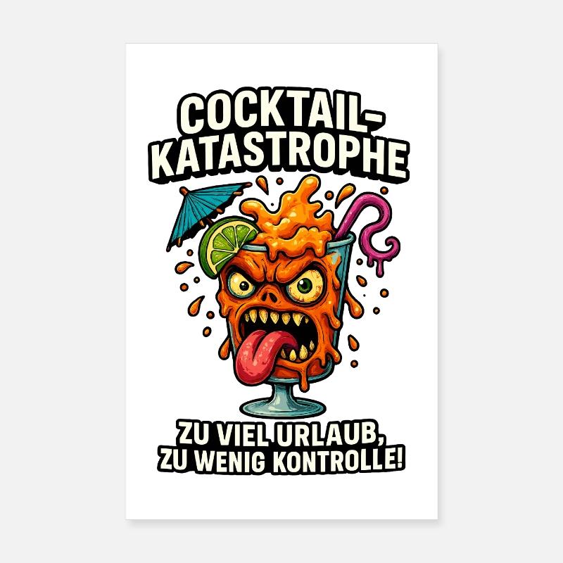 Cocktail-Katastrophe Poster 20x30 cm