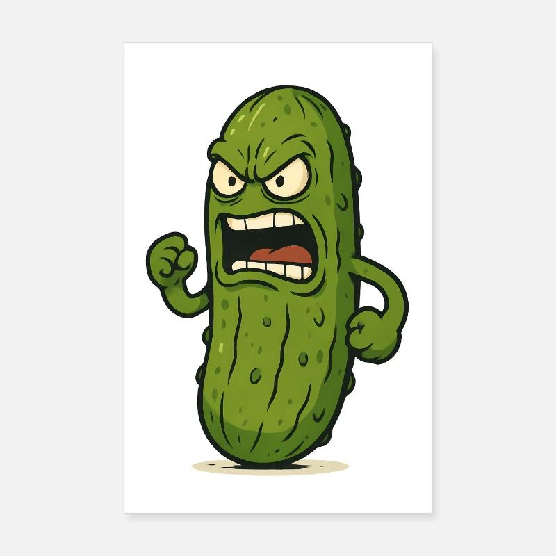 Cucumber attack Poster 8" x 12" (20x30 cm)