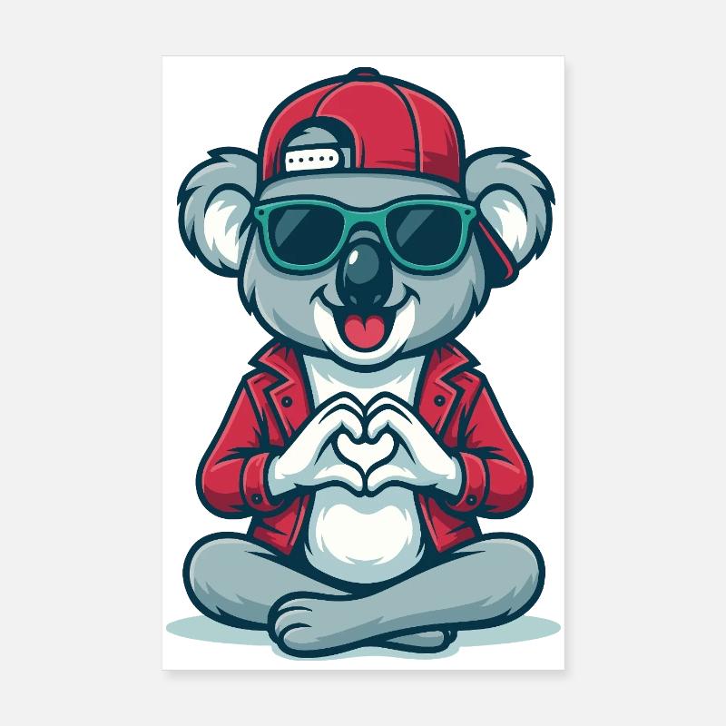 Chill Heart Koala Poster 20 x 30 cm