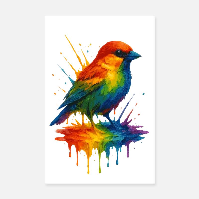Moineau arc-en-ciel d’Ulm Poster 20 x 30 cm