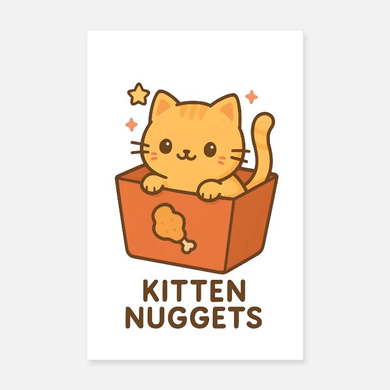 Kätzchen-Nuggets Poster 20x30 cm
