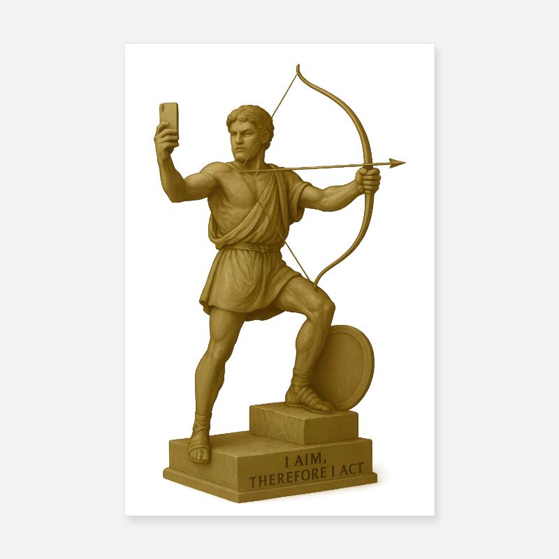 Sculpture d’archer astucieuse Poster 20 x 30 cm