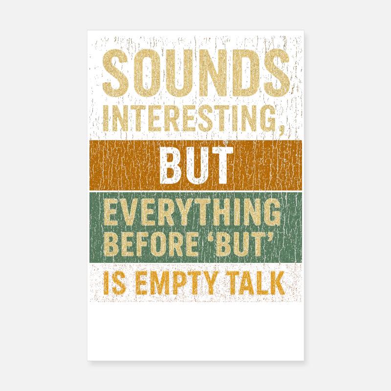 Conception de citation de motivation de discussion vide Poster 20 x 30 cm