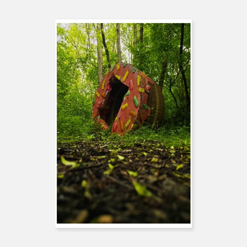 Concrete Cake in a Wild Forest, Mold Forest Poster 8" x 12" (20x30 cm)